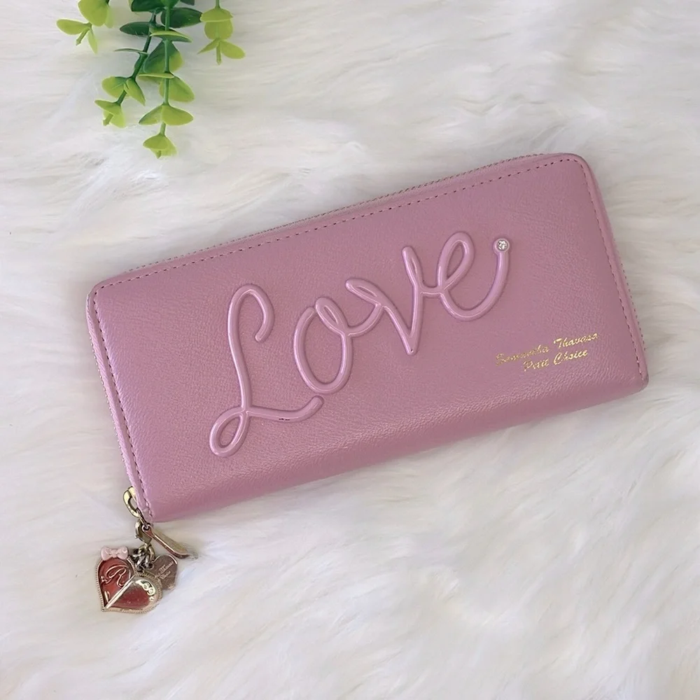 Samantha Thavasa Pink “Love”‎ Zippy Wallet